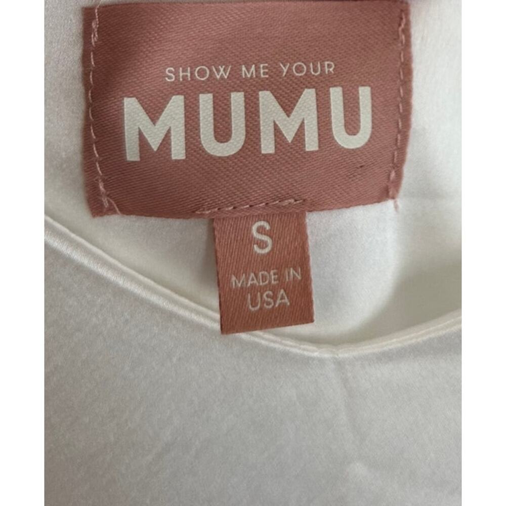 Show Me Your Mumu Dalia Maxi Dress in Ivory Luxe Satin S - Picture 5 of 6